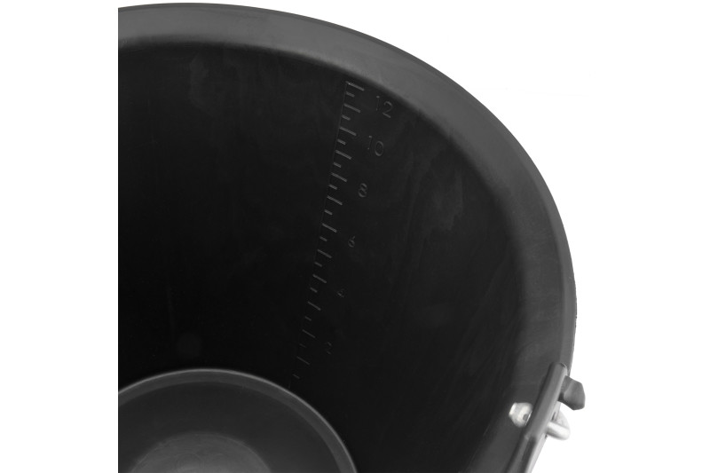 Elastīgs spainis Bellota BKCIND13BM 13 litri melns ar plakanu malu