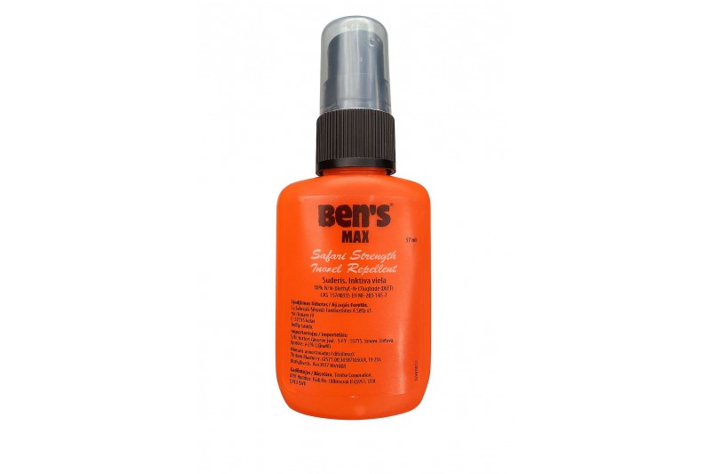 Ben’s MAX 50% DEET – Ērču un insektu atbaidītājs (37 ml)