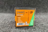 Universālās skrūves PROF skalošanas galva 4 x 45 elektrogalvanizēta T20 200pcs