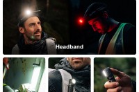 LED Lukturis Olight Perun 3 galvas lukturis dream blue