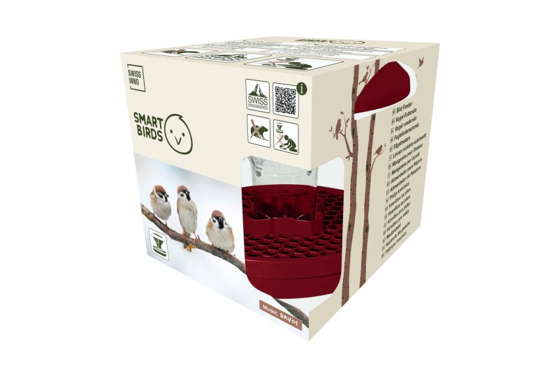 Putnu barotava  gudrie Putni Swissinno DAVOS Tumši sarkana burgundy tonis