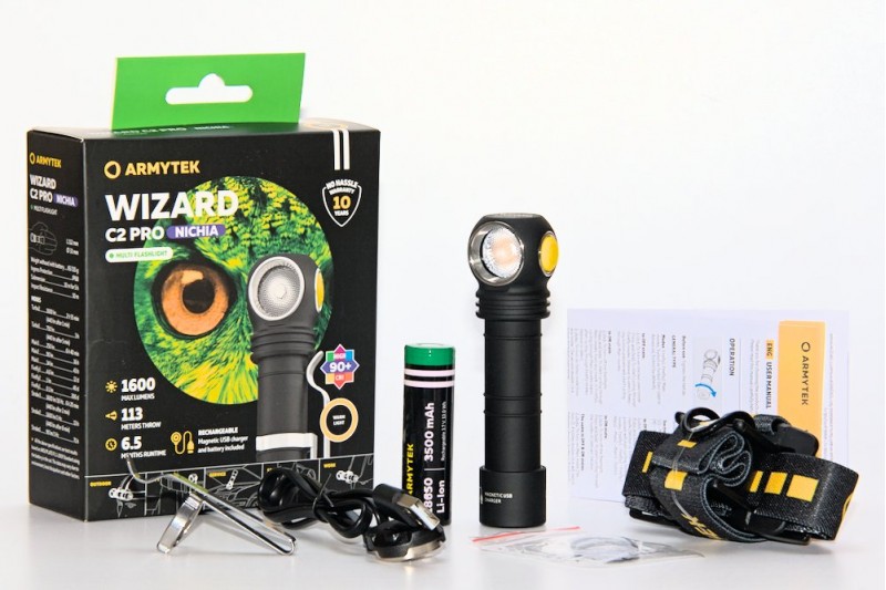 Lukturis Armytek Wizard C2 Pro Nichia Magnet USB (Warm / 1600 lm)